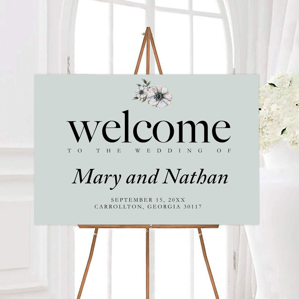 Color Pencil Floral Sign - goprintplus