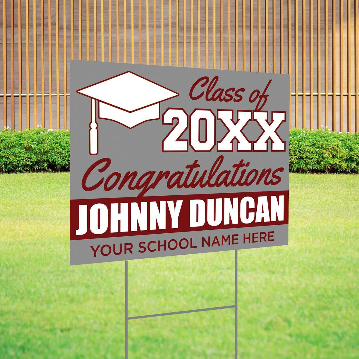 Personalized Color Block Graduation Yard Sign - Custom Colors and Year ...