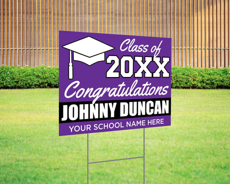 Color Block Graduation Yard Sign - goprintplus