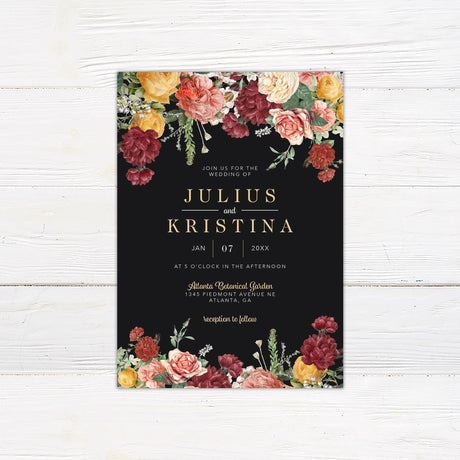 Colorful Floral Invitations - goprintplus