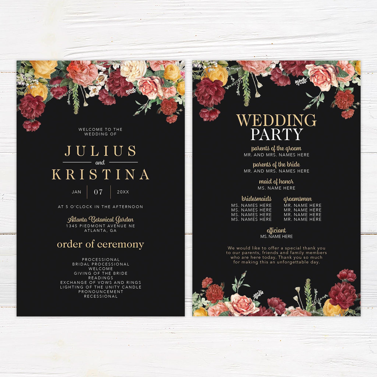 Colorful Floral Invitations - goprintplus