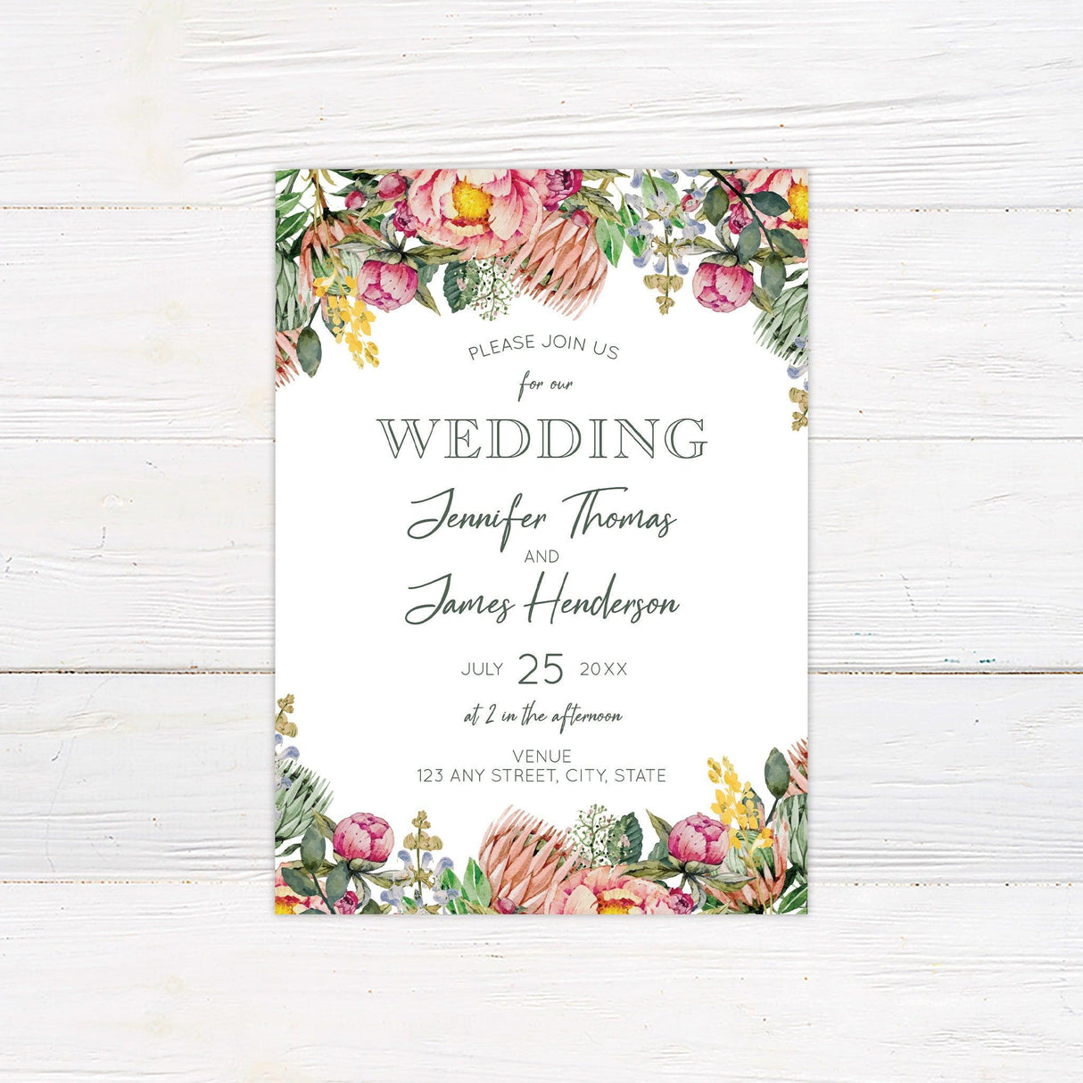 Colorful Garden Invitations - goprintplus