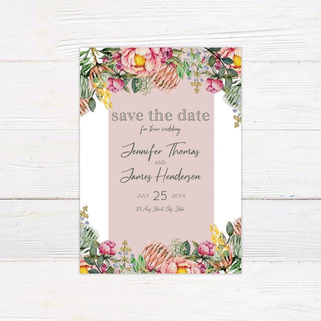 Colorful Garden Save The Date - goprintplus