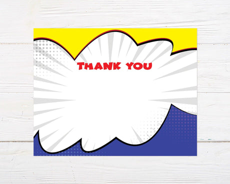 Comic Book Thank You Card - goprintplus