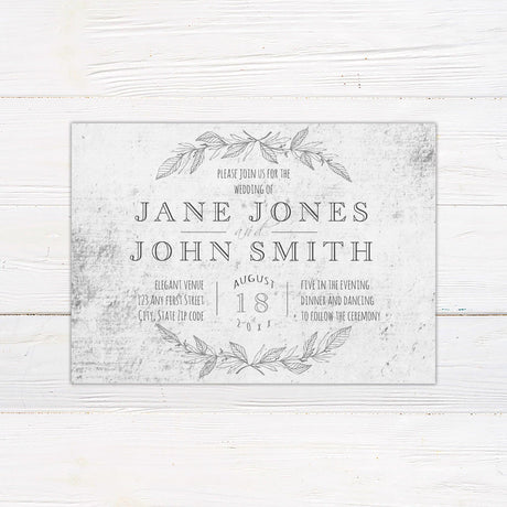 Concrete Silver Invitations - goprintplus