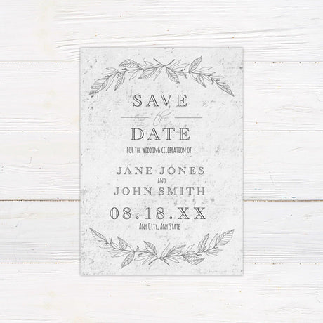 Concrete Silver Invitations - goprintplus