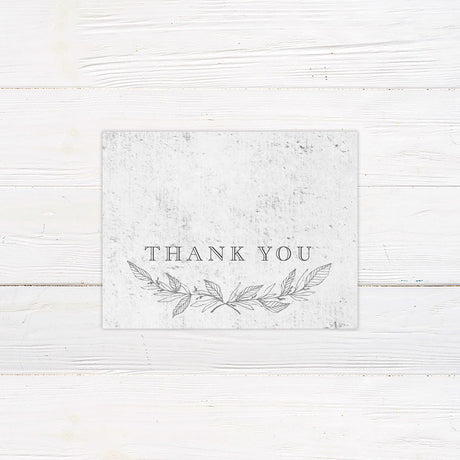 Concrete Silver Thank You Card - goprintplus