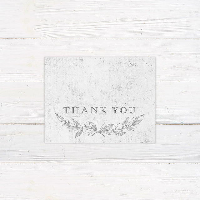 Concrete Silver Thank You Card - goprintplus