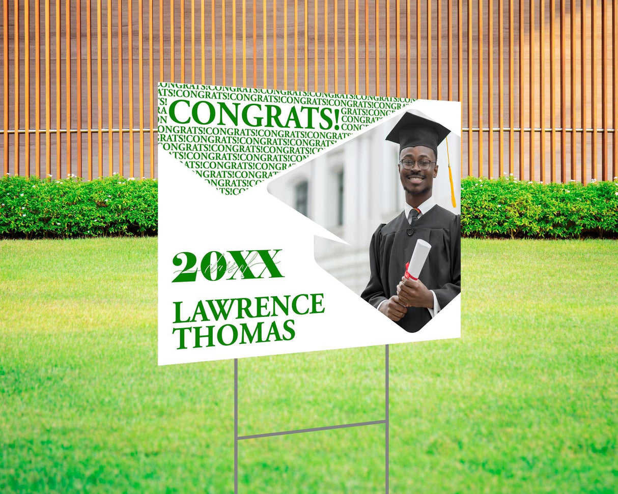 Congrats Photo Graduation Yard Sign - goprintplus