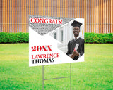 Congrats Photo Graduation Yard Sign - goprintplus