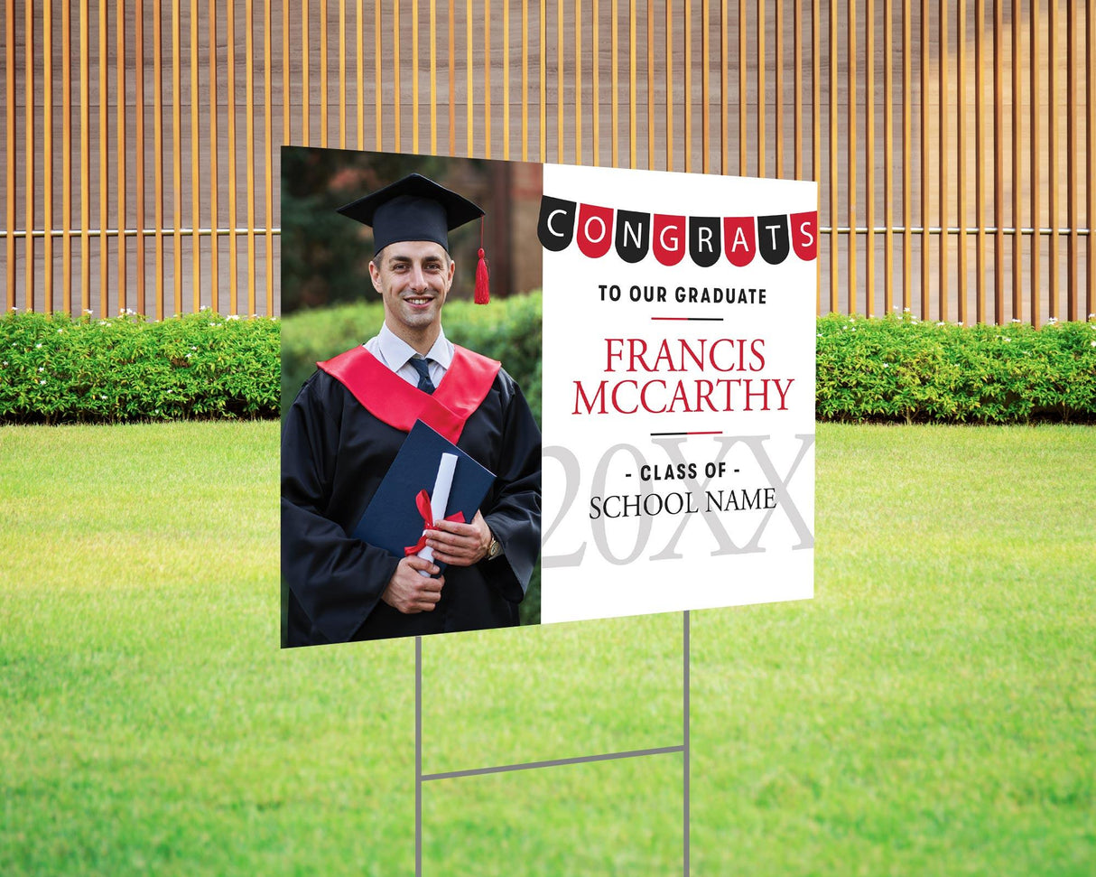 Congrats Banner Graduation Yard Sign - goprintplus