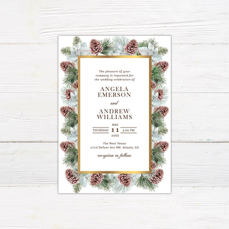 Conifer Cone Invitations - goprintplus