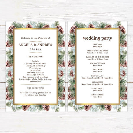 Conifer Cone Invitations - goprintplus