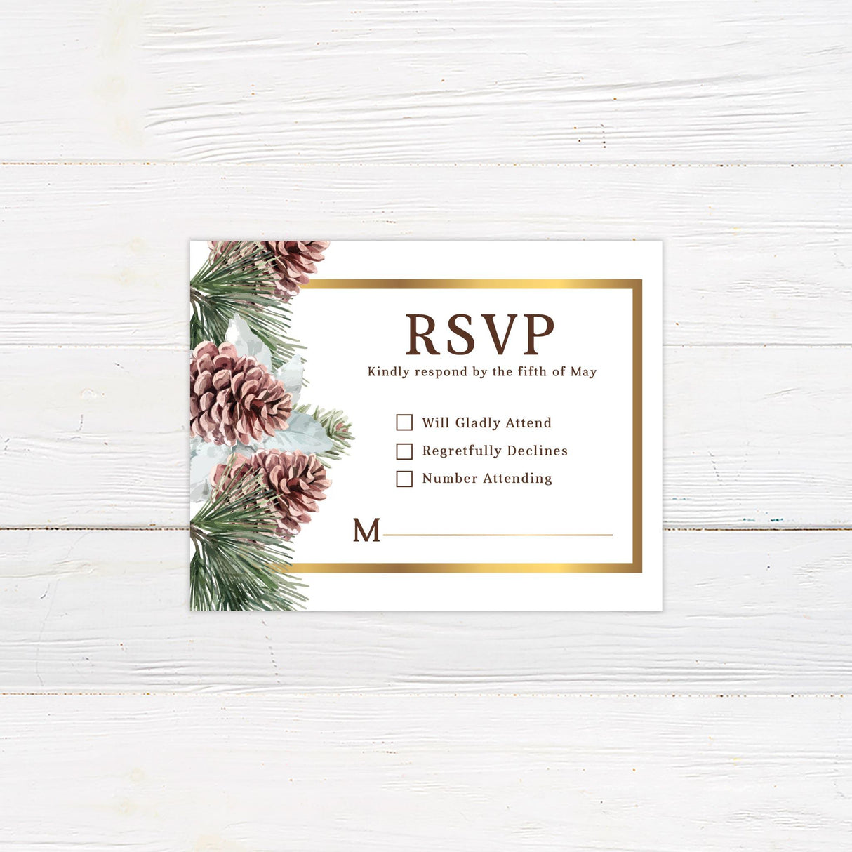 Conifer Cone RSVP - goprintplus