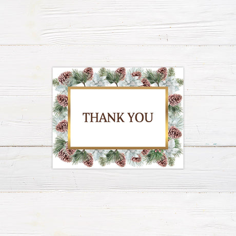 Conifer Cone Thank You Card - goprintplus