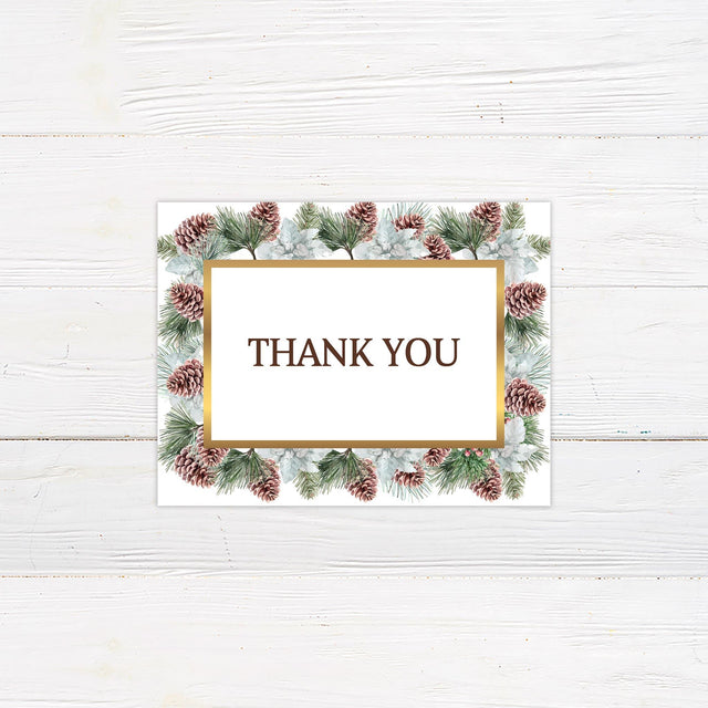 Conifer Cone Thank You Card - goprintplus