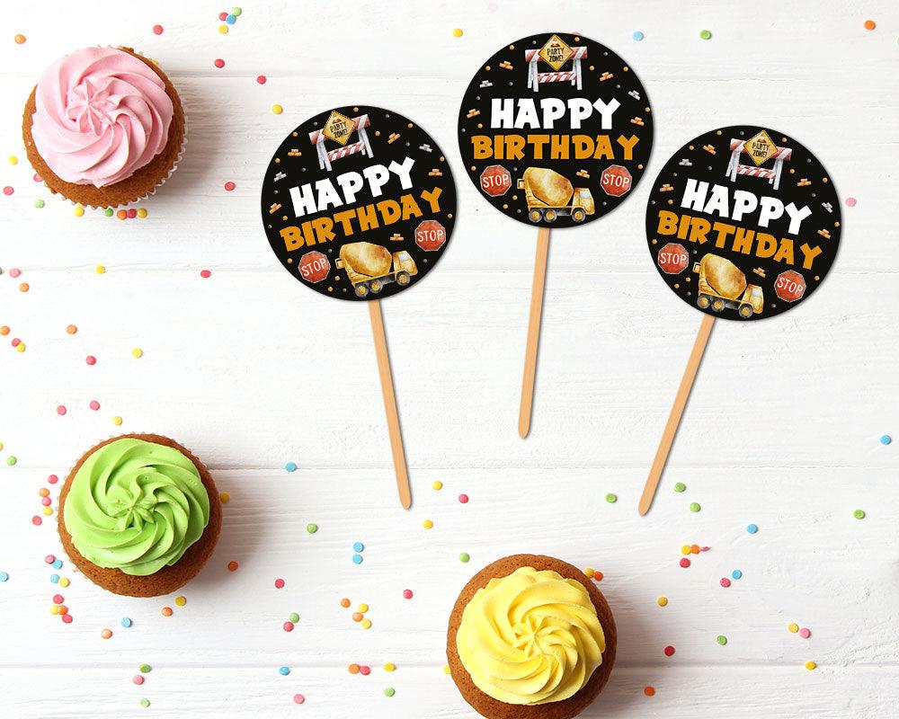 Construction Cupcake Topper - goprintplus