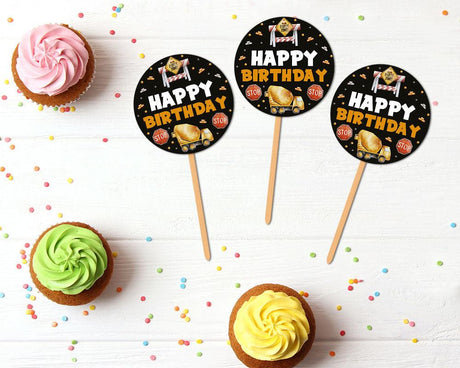 Construction Cupcake Topper - goprintplus