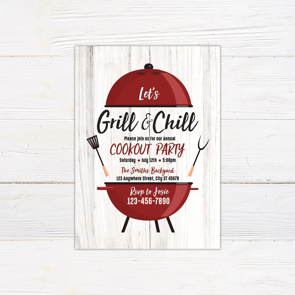 Grill & Chill Invitation | Go Print Plus – goprintplus