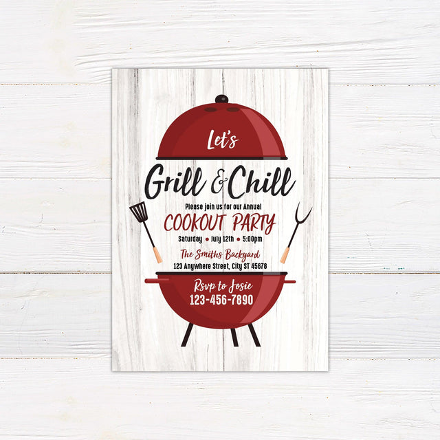 Grill & Chill Invitation - goprintplus