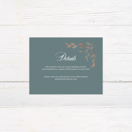 Copper Leaves Details Cards - goprintplus