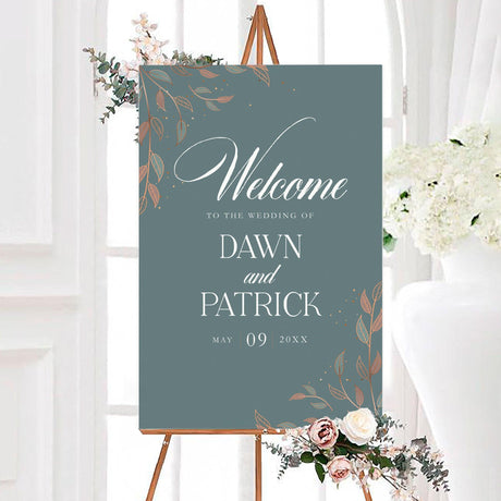 Copper Leaves Sign - goprintplus