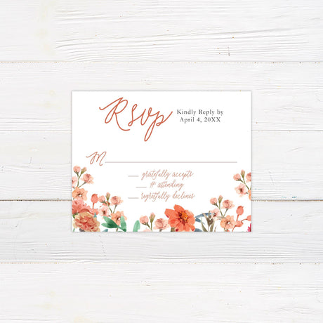 Coral Floral Invitations - goprintplus