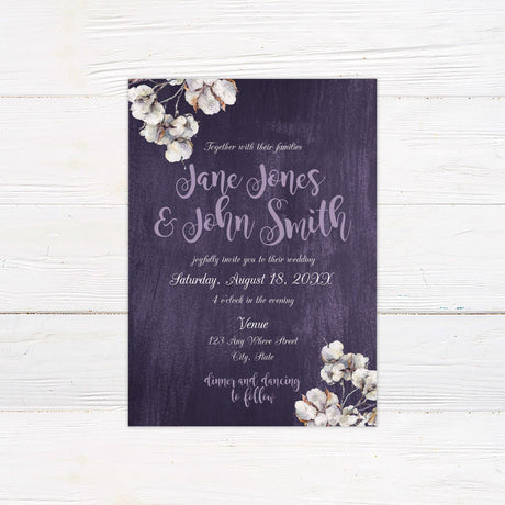 Cotton Blossom Invitations - goprintplus