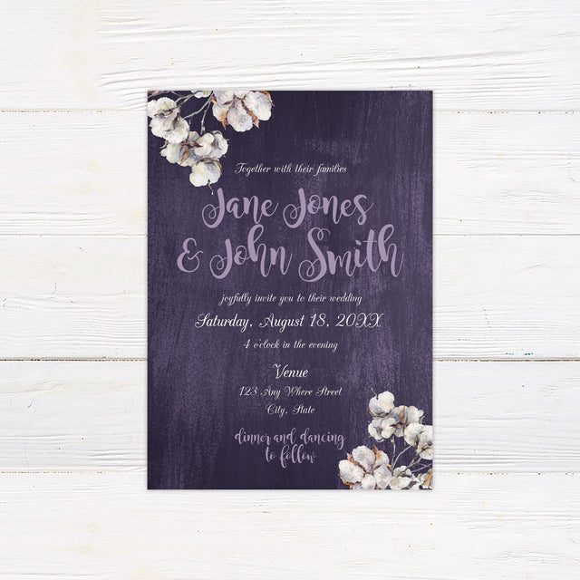 Cotton Blossom Invitations - goprintplus