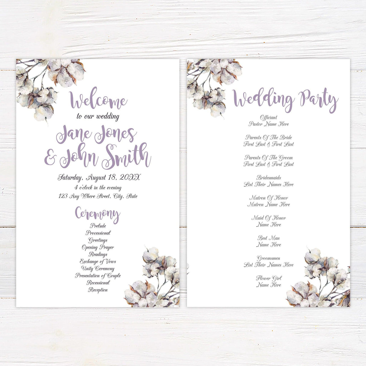 Cotton Blossom Invitations - goprintplus