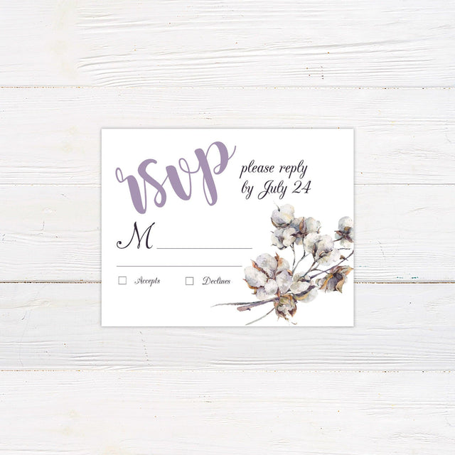 Cotton Blossom RSVP - goprintplus