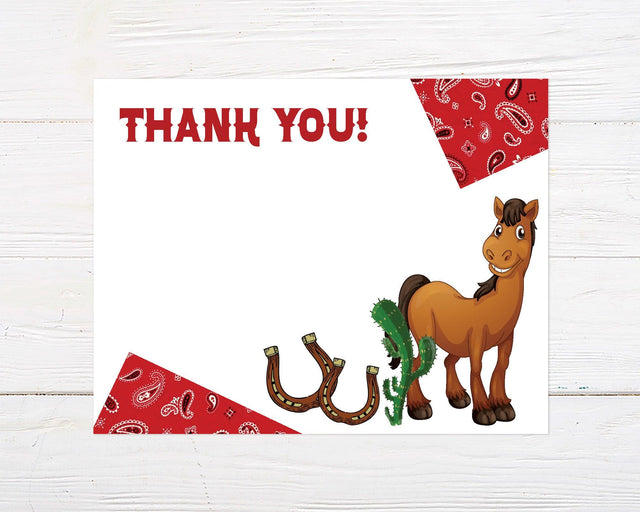 Cowboy Thank You Card - goprintplus