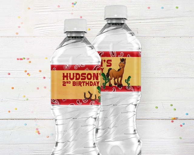 Cowboy Water Bottle Labels - goprintplus