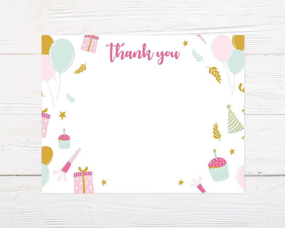 Cupcake Birthday Thank You Card - goprintplus