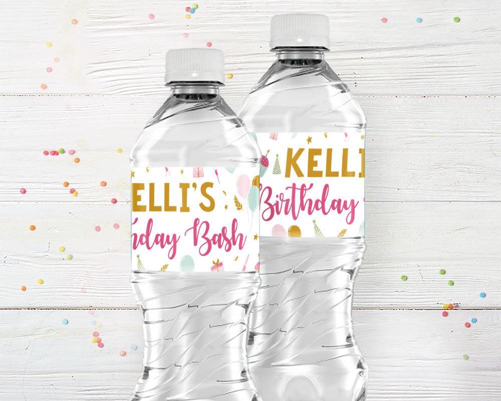 Cupcake Birthday Water Bottle Labels - goprintplus