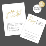 Cursive Script Foil Invitation - goprintplus