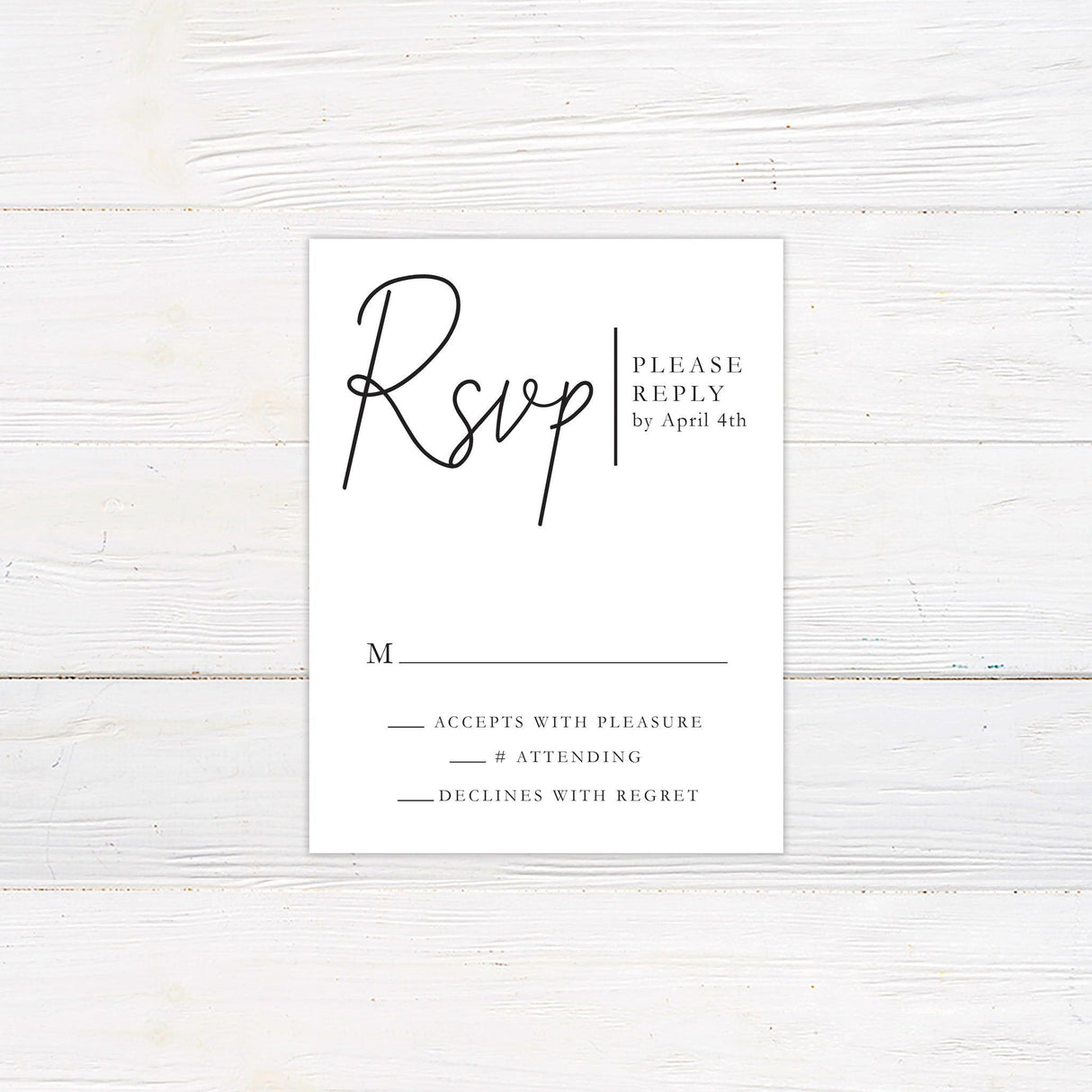 Cursive Script RSVP - goprintplus