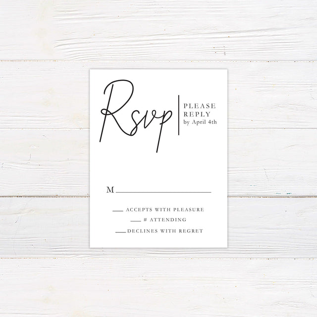 Cursive Script RSVP - goprintplus