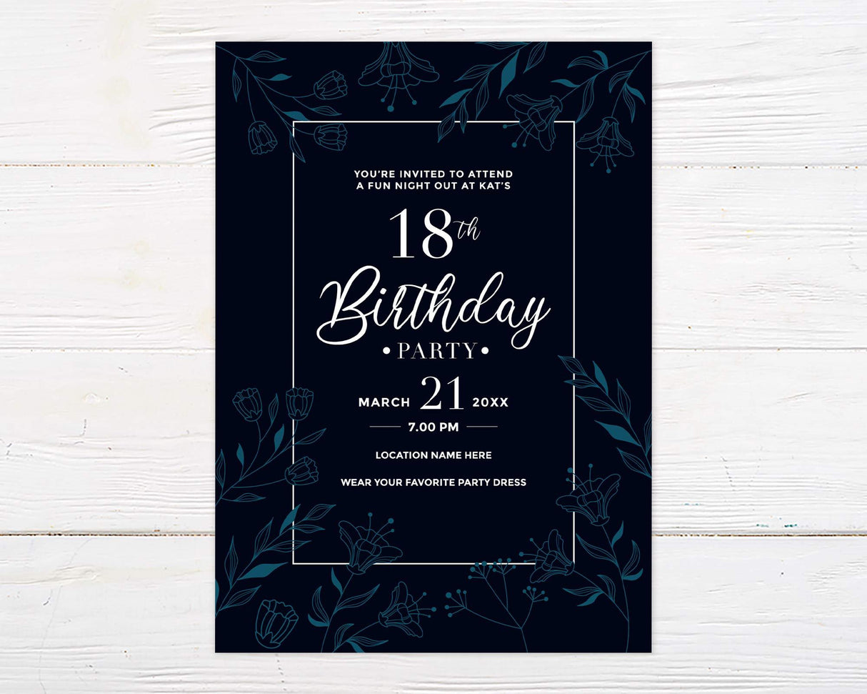 Custom Classic Birthday Invitation - goprintplus