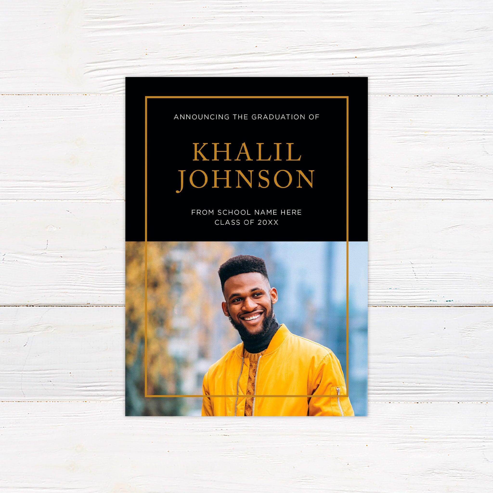 Personalized Graduation Card - Custom Colors & Photos – Go Print Plus