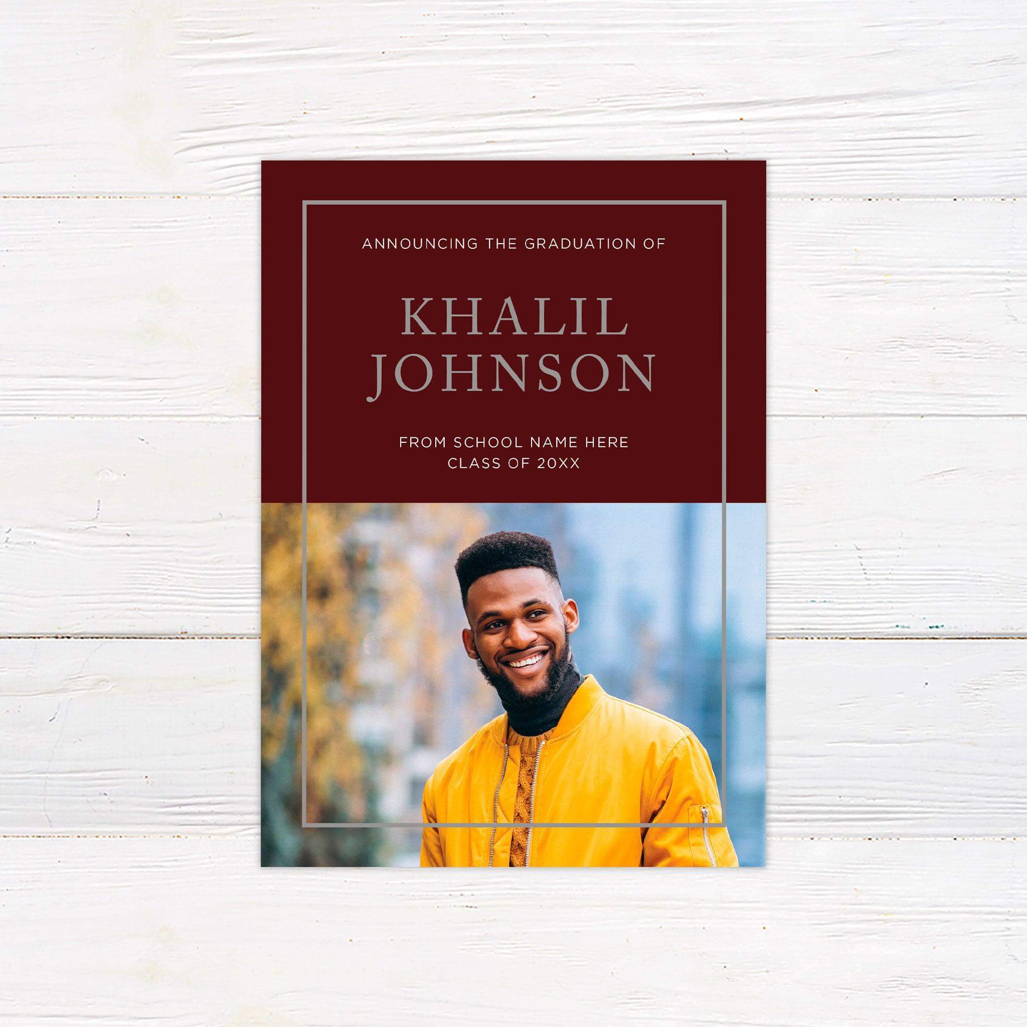 Personalized Graduation Card - Custom Colors & Photos – Go Print Plus