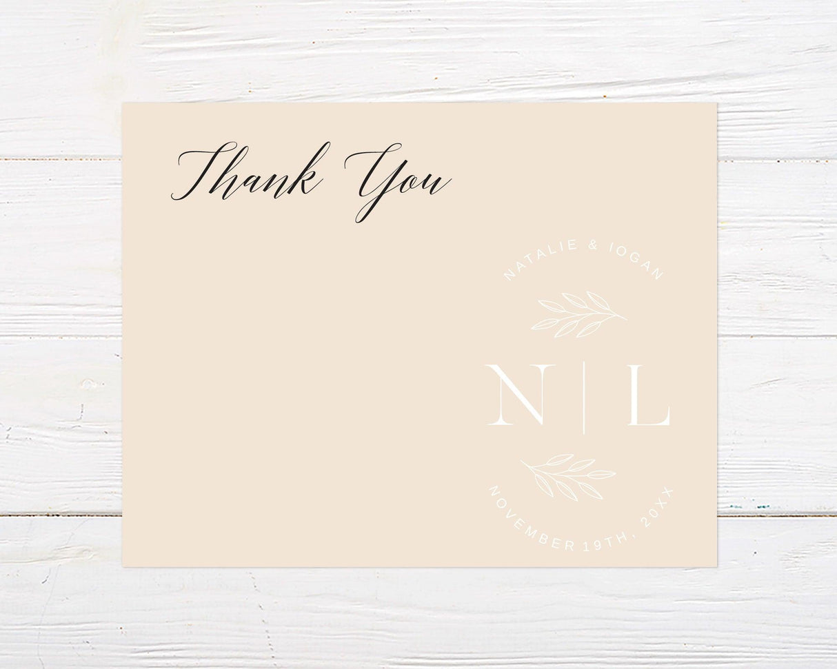 Custom Color Thank You Card - goprintplus