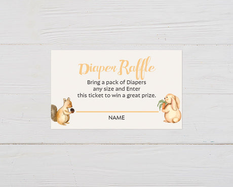 Cute Animals Diaper Raffle Ticket - goprintplus