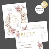 Dainty Branches Foil Invitation - goprintplus