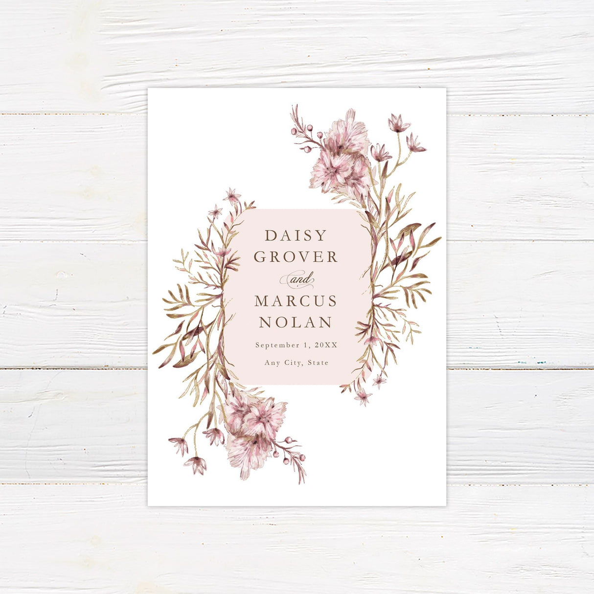 Dainty Branches Save The Date - goprintplus