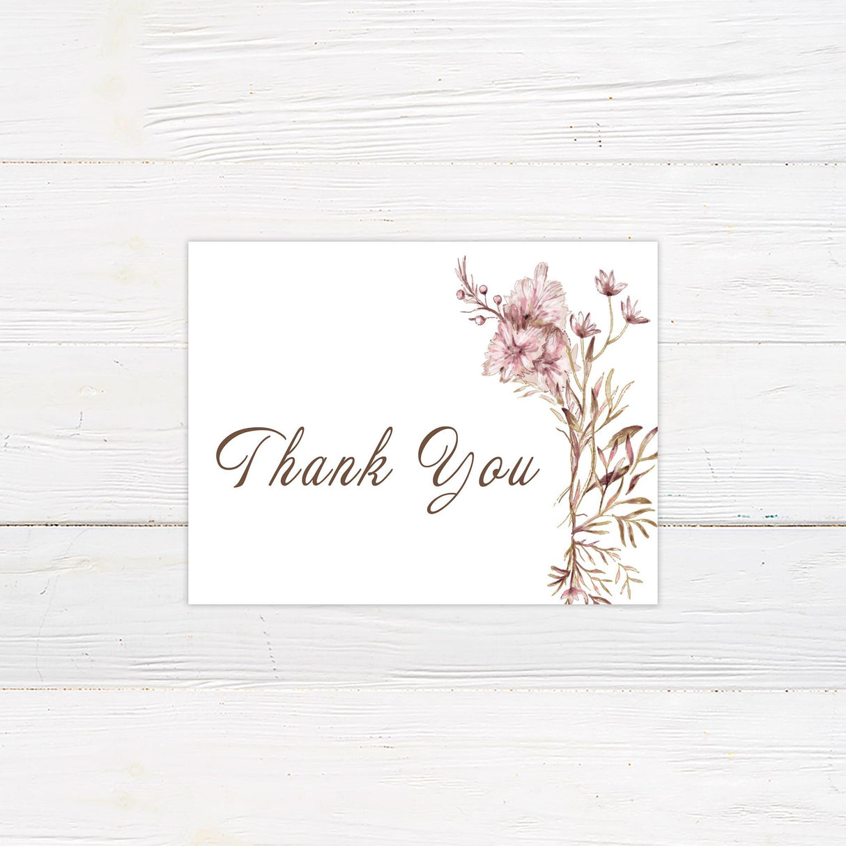 Dainty Branches Thank You Card - goprintplus