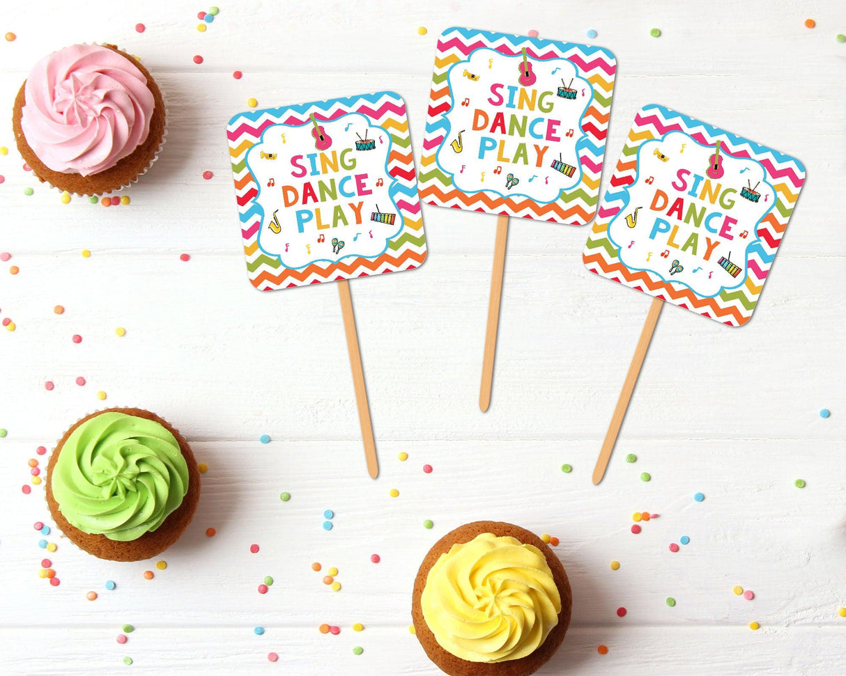 Dance Birthday Cupcake Topper - goprintplus