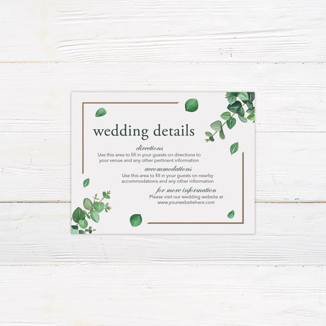 Dark Eucalyptus Details Cards - goprintplus