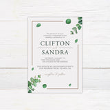 Dark Eucalyptus Invitations - goprintplus