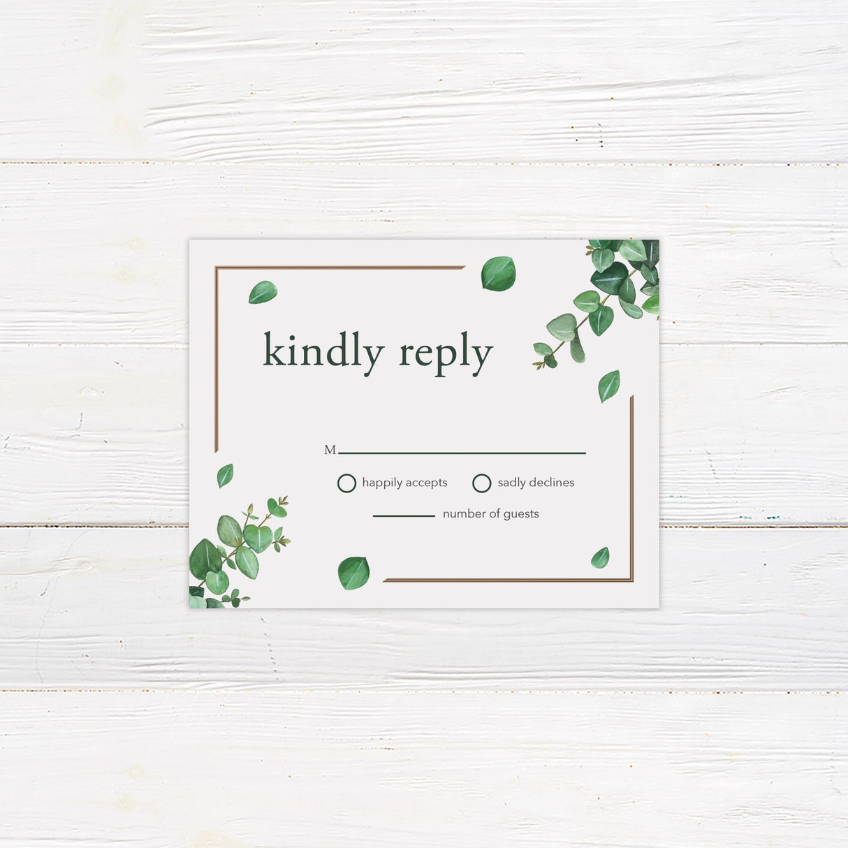 Dark Eucalyptus Invitations - goprintplus